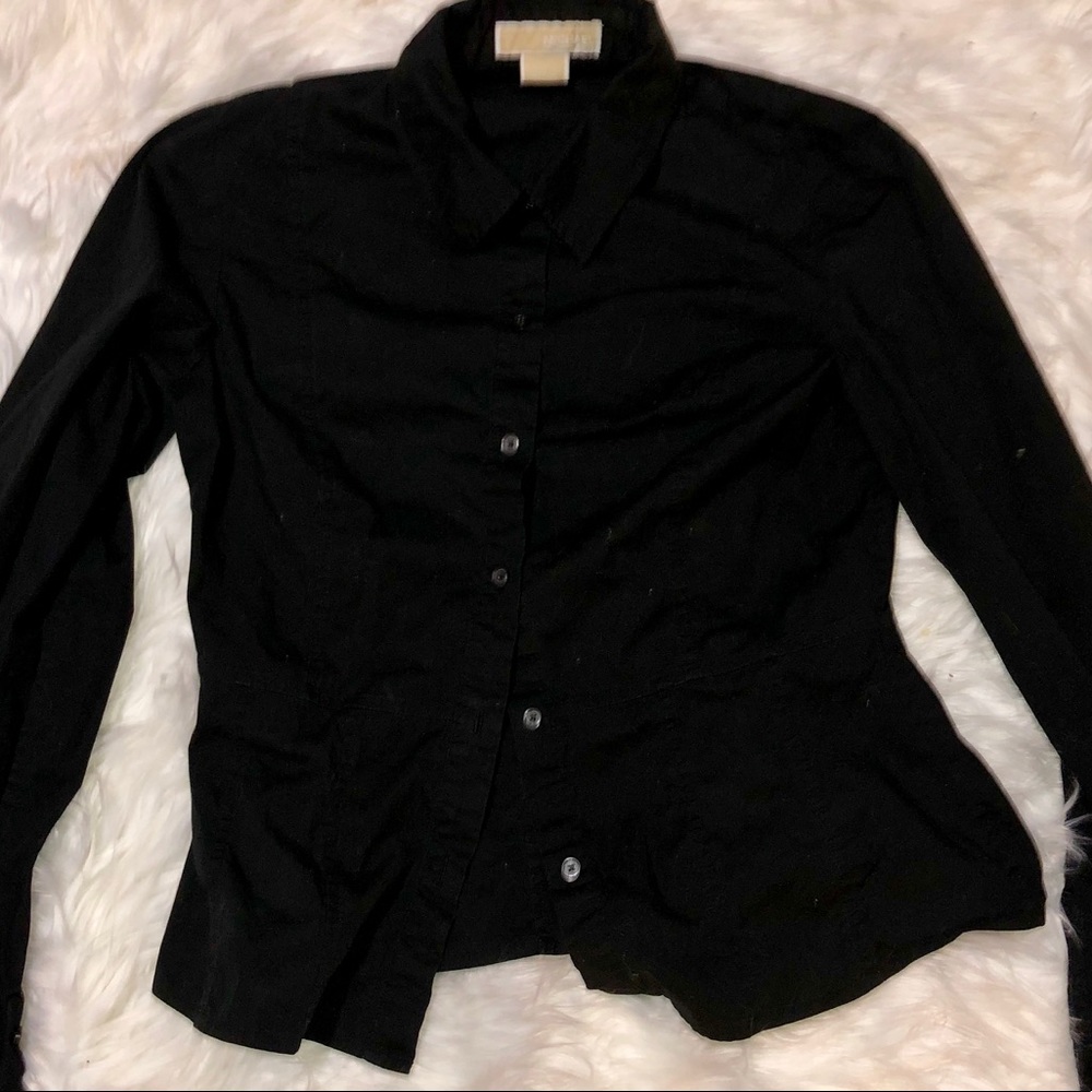 Black button up Micheal Kors top